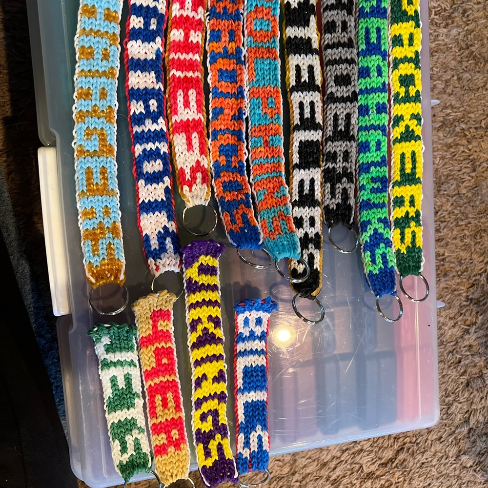 Colorful rubber band  Keychains